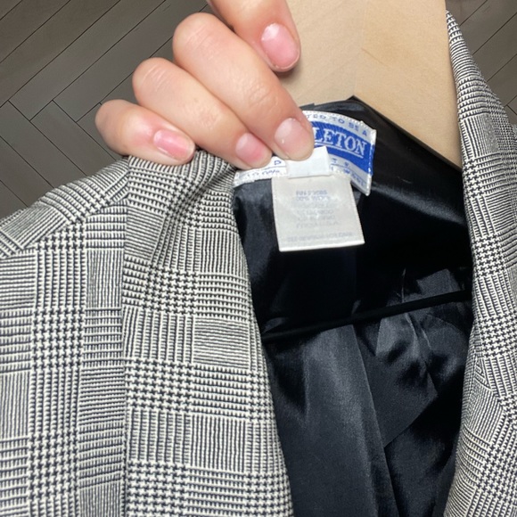 Vintage Pendleton 100% virgin wool plaid blazer size 6 petite - Picture 7 of 8